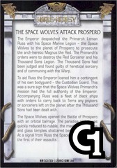 The Space Wolves attack Prospero